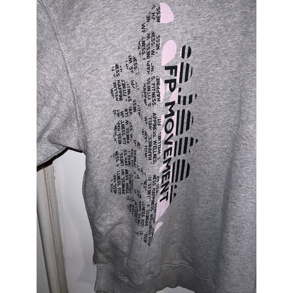 NWOT Free People Movement All Star Logo Oversized Crewneck Pullover Sweatshirt S - Picture 4 of 12